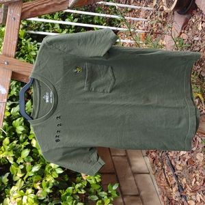 SPRZNY Extra Soft Pocket Front T-Shirt Buzzz Bumble Bee Olive Green XS